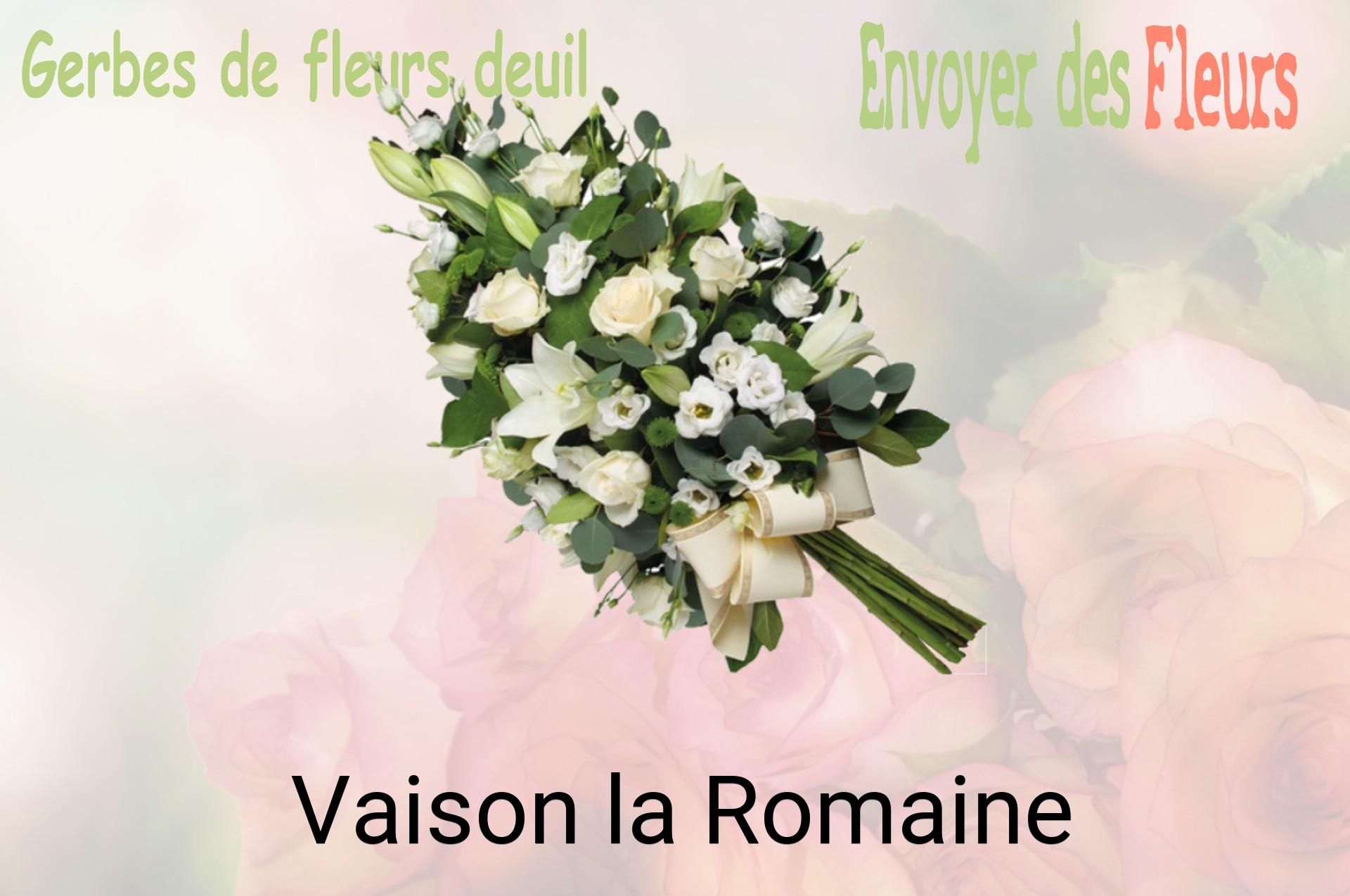 Gerbe de fleurs de deuil livrée à Vaison-la-Romaine